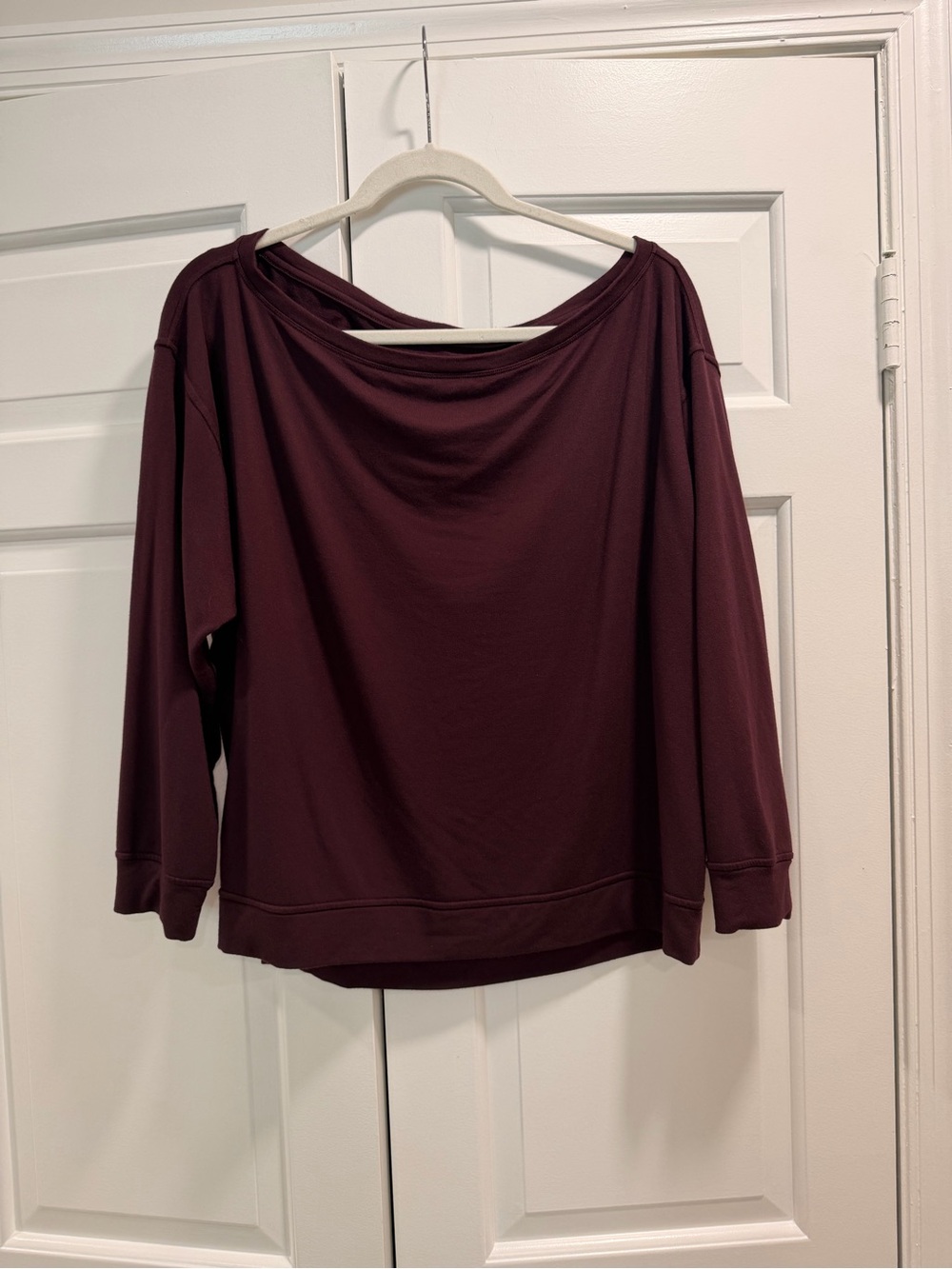 lululemon athletica Women's Long Sleeve Off-Shoulder Top - Deep Wine